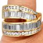 Krypel 3.75cts Diamond 18k Gold Ribbon Wide Statement Ring |Dover Jewelry|