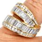 Krypel 3.75cts Diamond 18k Gold Ribbon Wide Statement Ring |Dover Jewelry|