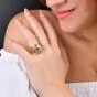 Krypel 3.75cts Diamond 18k Gold Ribbon Wide Statement Ring |Dover Jewelry|