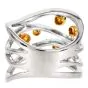 Contemporary 18K Two-Tone Diamond Wide Wave Statement Ring|Dover Jewelry|