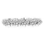 15.16cts Diamond 18K Gold Elegant Cluster Floral Links Bracelet