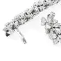 15.16cts Diamond 18K Gold Elegant Cluster Floral Links Bracelet