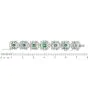 Vintage Diamond Colombian Emerald Platinum Flower Link Bracelet