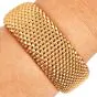 Estate 22mm Wide18K Yellow Gold Mesh Bracelet 8 Inches