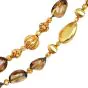 Verdura Extra Long Smoky Quartz 18K Gold Beaded Necklace
