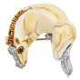 David Webb Enamel Horse Diamonds Rubies Platinum 18K Brooch