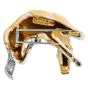 David Webb Enamel Horse Diamonds Rubies Platinum 18K Brooch