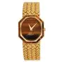 Piaget 1970s  Tiger’s Eye Dial Octagon  18K Yellow Gold Watch 
