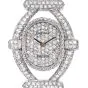 DeLaneau Meister Vintage Pave Diamond 18K White Gold Bracelet Ladies Watch