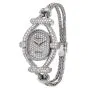 DeLaneau Meister Vintage Pave Diamond 18K White Gold Bracelet Ladies Watch