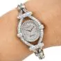 DeLaneau Meister Vintage Pave Diamond 18K White Gold Bracelet Ladies Watch