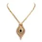 Estate 7.80cts Diamond Sapphire 18k Pendant Necklace