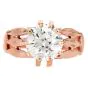 Antique 2.32 Carat Old Mine Brilliant Round 18K Rose Gold Engagement Ring|Dover Jewelry|