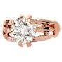 Antique 2.32 Carat Old Mine Brilliant Round 18K Rose Gold Engagement Ring|Dover Jewelry|