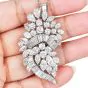 Vintage Elwood Van Clief 14.75cts Diamond Platinum Brooch Pin