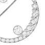 Vintage Diamond Platinum Circle Brooch pin