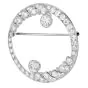 Vintage Diamond Platinum Circle Brooch pin