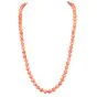 Natural 11mm Coral Bead 30" Long Necklace 14K Gold Clasp