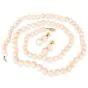 Estate Angle Hair 12mm Coral 14K Gold Necklace Earring Set