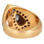 Vintage Pear Diamond Halo 14K Gold Cocktail Ring