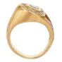 Vintage Pear Diamond Halo 14K Gold Cocktail Ring