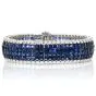 Mystery-Set Sapphire and Diamond 18k Gold Cocktail Bracelet