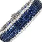 Mystery-Set Sapphire and Diamond 18k Gold Cocktail Bracelet