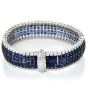 Mystery-Set Sapphire and Diamond 18k Gold Cocktail Bracelet
