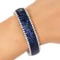 Mystery-Set Sapphire and Diamond 18k Gold Cocktail Bracelet