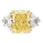 GIA Fancy Intense Yellow 6.80cts Diamond Platinum 18K Engagement Ring|Dover Jewelry|