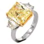 GIA Fancy Intense Yellow 6.80cts Diamond Platinum 18K Engagement Ring|Dover Jewelry|