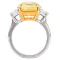 GIA Fancy Intense Yellow 6.80cts Diamond Platinum 18K Engagement Ring|Dover Jewelry|