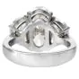 GIA 7.70 Carats Oval Diamond 18k White Gold Engagement Three Stone Ring|Dover Jewelry|
