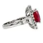 Burmese Antique Cushion Ruby 9.05 carat Diamonds 18K Gold Halo Engagement Ring|Dover Jewelry|