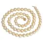 Golden Tahitian South Sea Pearl Necklace 14-12mm, 34 Inches long