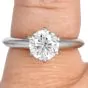 Tiffany & Co. 1.36 carat Round Diamond Platinum Estate Solitaire Ring