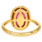  BURMA Ruby 3.65carat Diamond Halo Engagement Gold Ring
