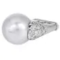 Estate Tahitian Pearl 1.25 Carat Diamond 14K Gold Statement Ring|Dover Jewelry|