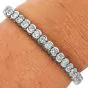 Estate Classic Round Diamond 7.00 Carats 14K White Gold Tennis Bracelet  |Dover Jewelry|