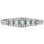 Art Deco Diamond 5.75 carats Emerald Platinum Two Line Bracelet