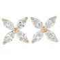 Estate 6.00 Carats Diamond 18K Yellow Gold Flower Stud Earrings|Dover Jewelry|