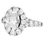 GIA Oval Cut Diamond 4.10ctw Halo Engagement Ring 