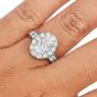 GIA Oval Cut Diamond 4.10ctw Halo Engagement Ring 