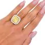 GIA 14.22 Carat Fancy Intense Yellow VVS2 Platinum Engagement Ring-Dover Jewelry