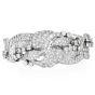 Vintage 18.00cts Diamond Platinum Ribbon Statement Bracelet|Dover Jewelry|