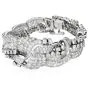 Vintage 18.00cts Diamond Platinum Ribbon Statement Bracelet|Dover Jewelry|