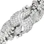 Vintage 18.00cts Diamond Platinum Ribbon Statement Bracelet|Dover Jewelry|