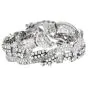 Vintage 18.00cts Diamond Platinum Ribbon Statement Bracelet|Dover Jewelry|