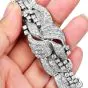 Vintage 18.00cts Diamond Platinum Ribbon Statement Bracelet|Dover Jewelry|