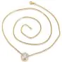 4.12 carat Natural Diamond 14K Gold Solitare Necklace